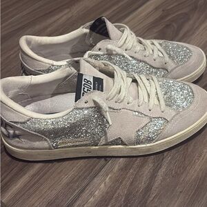 Golden Goose Women's Silver Glitter Star Sneaker-ballstars size 41 women’s